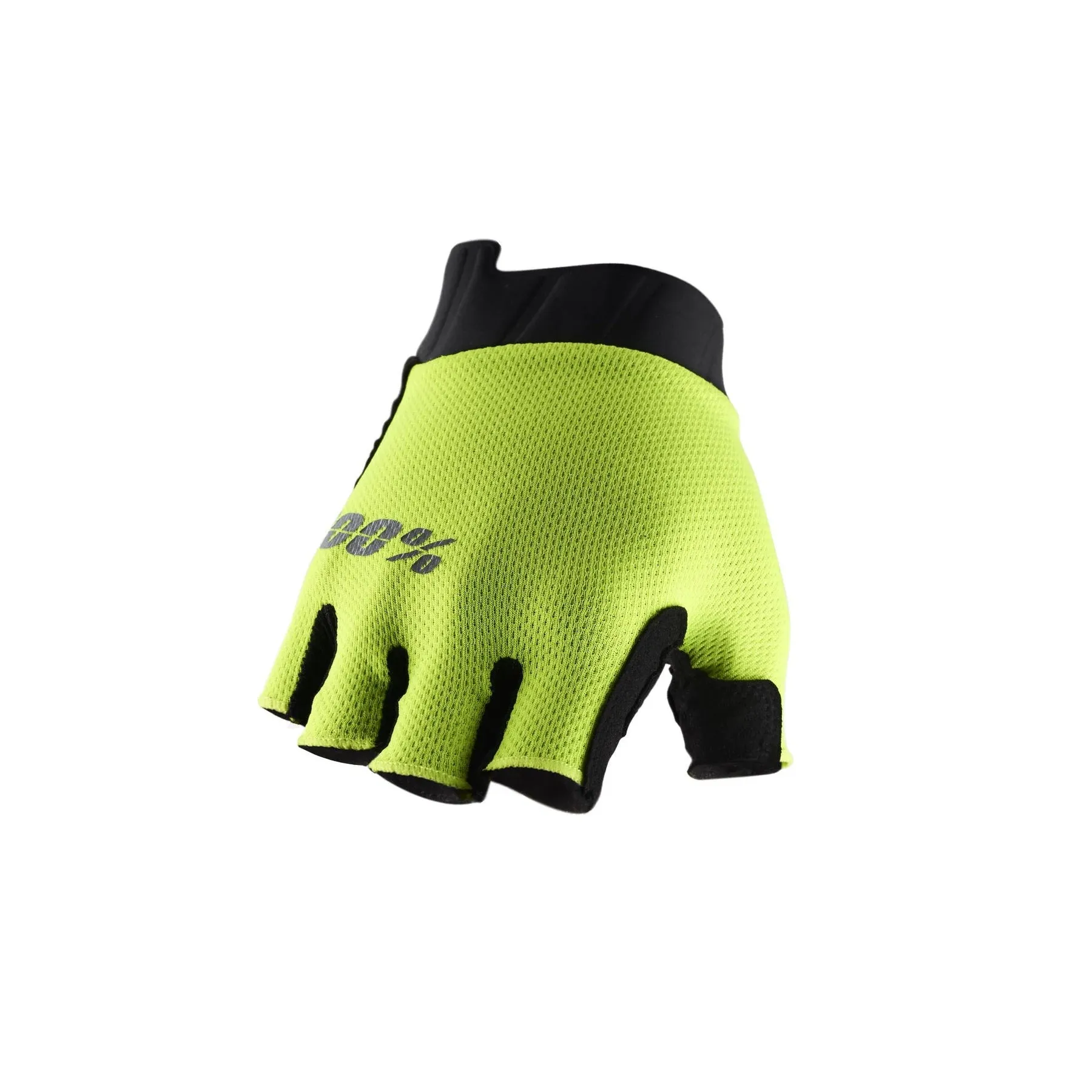 100% Exceeda Gel Short Finger XC Glove - Fluo Yellow