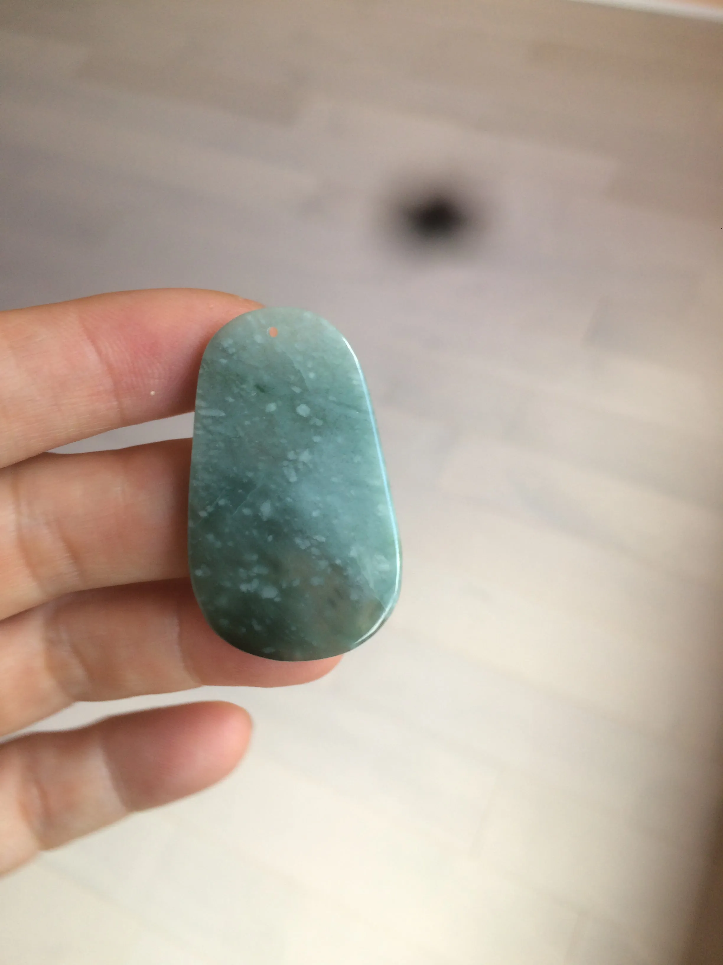 100% natural green/blue/gray/yellow Guatemala jadeite jade landscape(山水) pendant AQ74