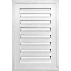 12'W x 16'H Rectangle Urethane Gable Vent Louver, Non-Functional