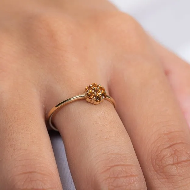 14K Gold Citrine Ring