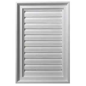 16'W x 14'H Rectangle Urethane Gable Vent Louver, Functional