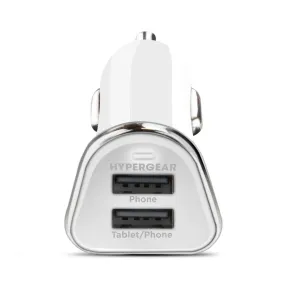 17W Dual USB Car Charger | White