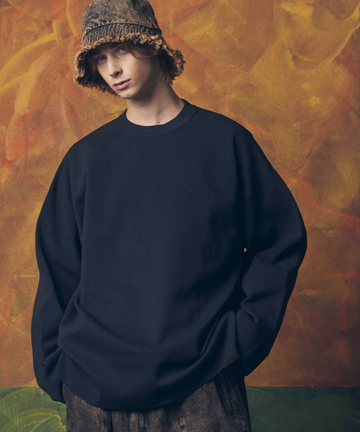 18G  Milan Ribs Prime-Over Crew Neck Knit Pullover