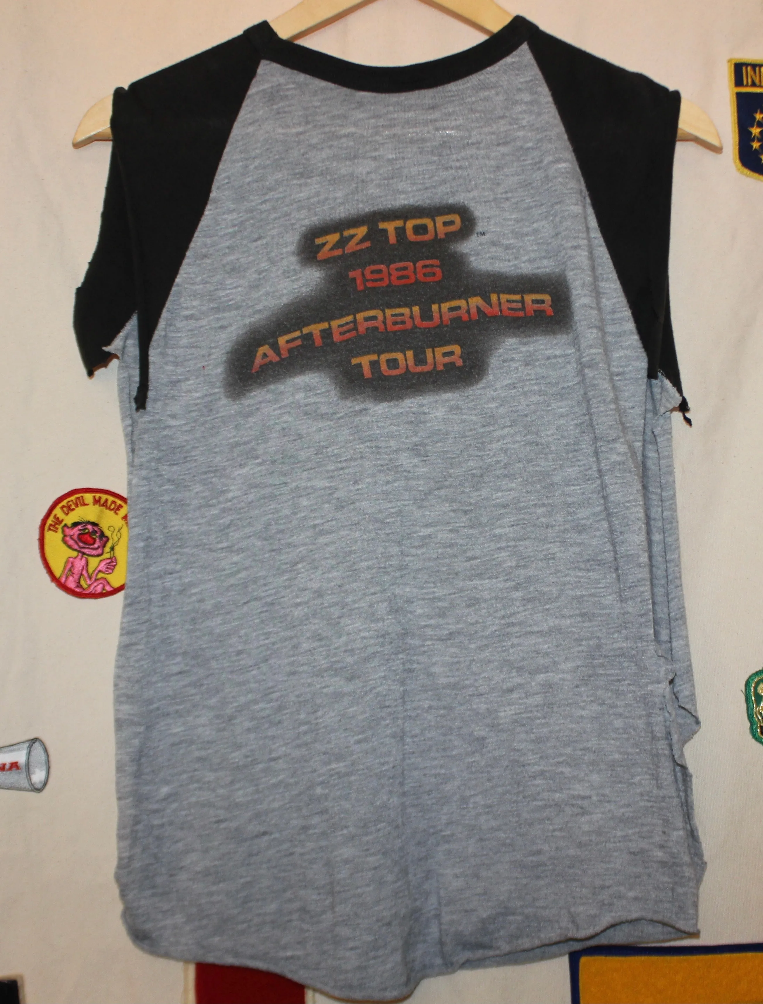 1986 Chopped ZZ Top Afterburner Tour T-shirt: M