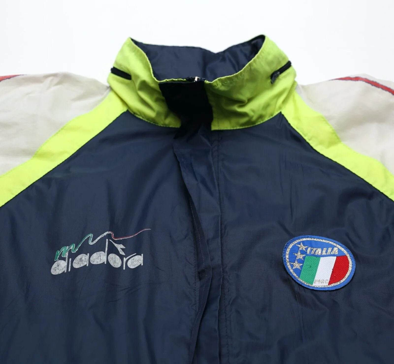 1990/92 ITALY Vintage Diadora Rain Coat Jacket Windbreaker (XL)