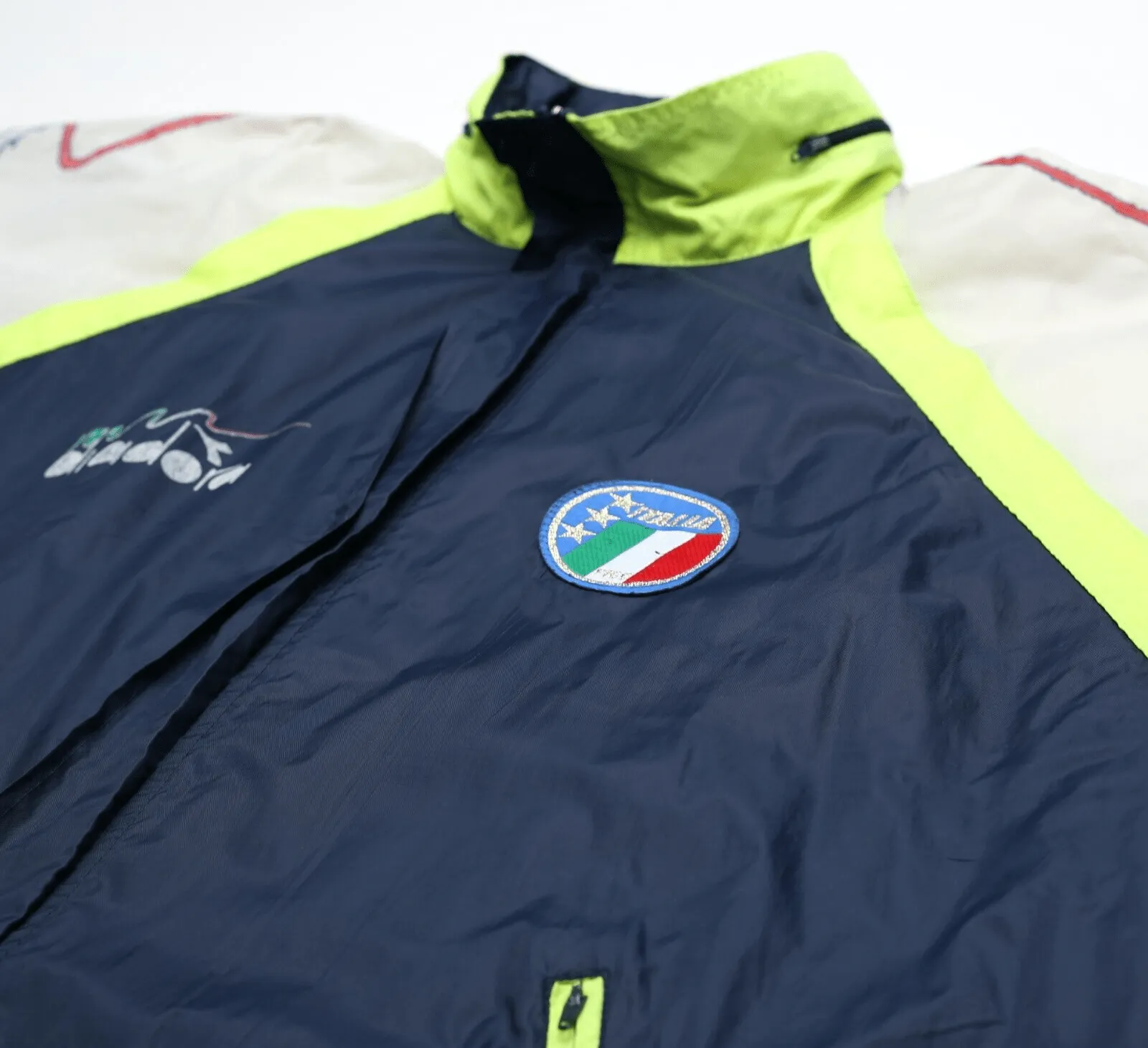 1990/92 ITALY Vintage Diadora Rain Coat Jacket Windbreaker (XL)