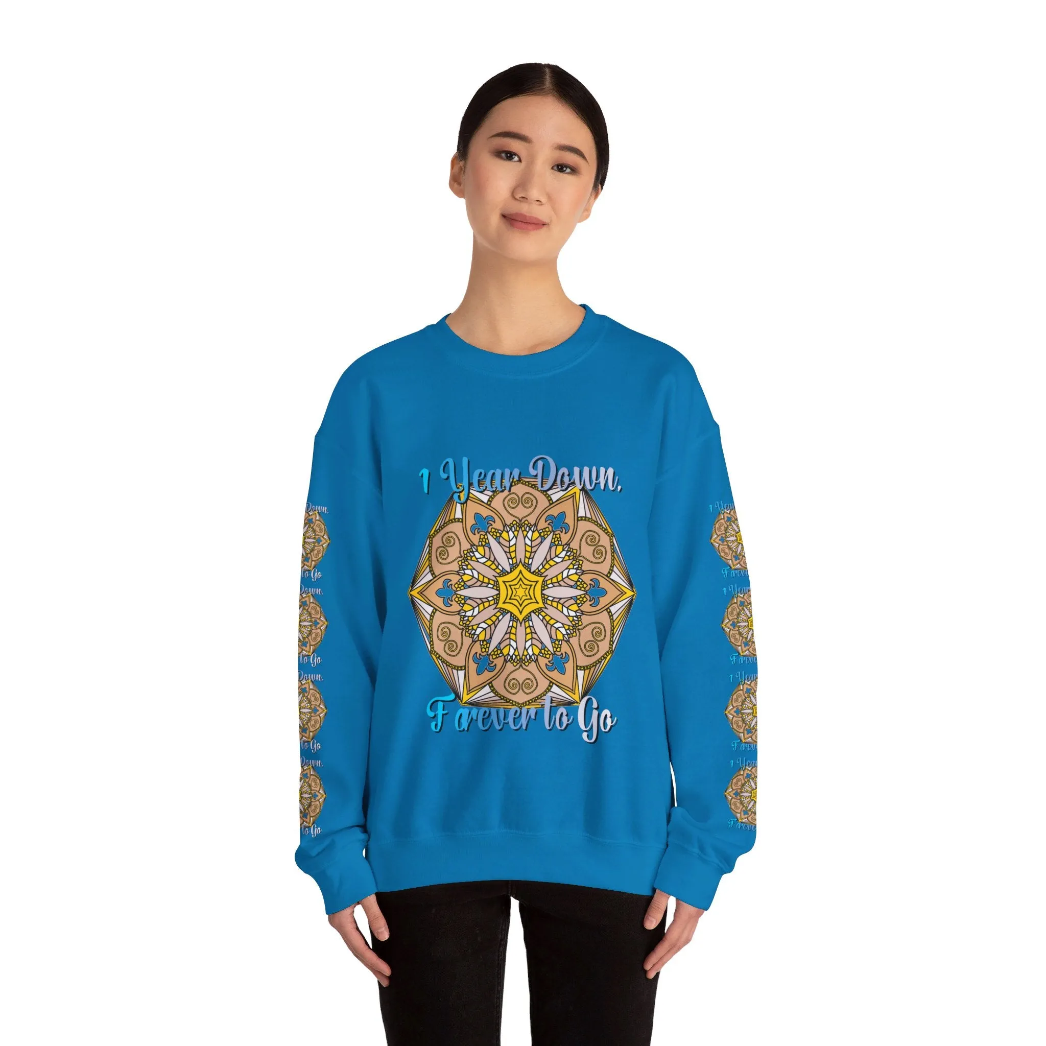 1st Year Wedding Anniversary Mandala Unisex Sweatshirt