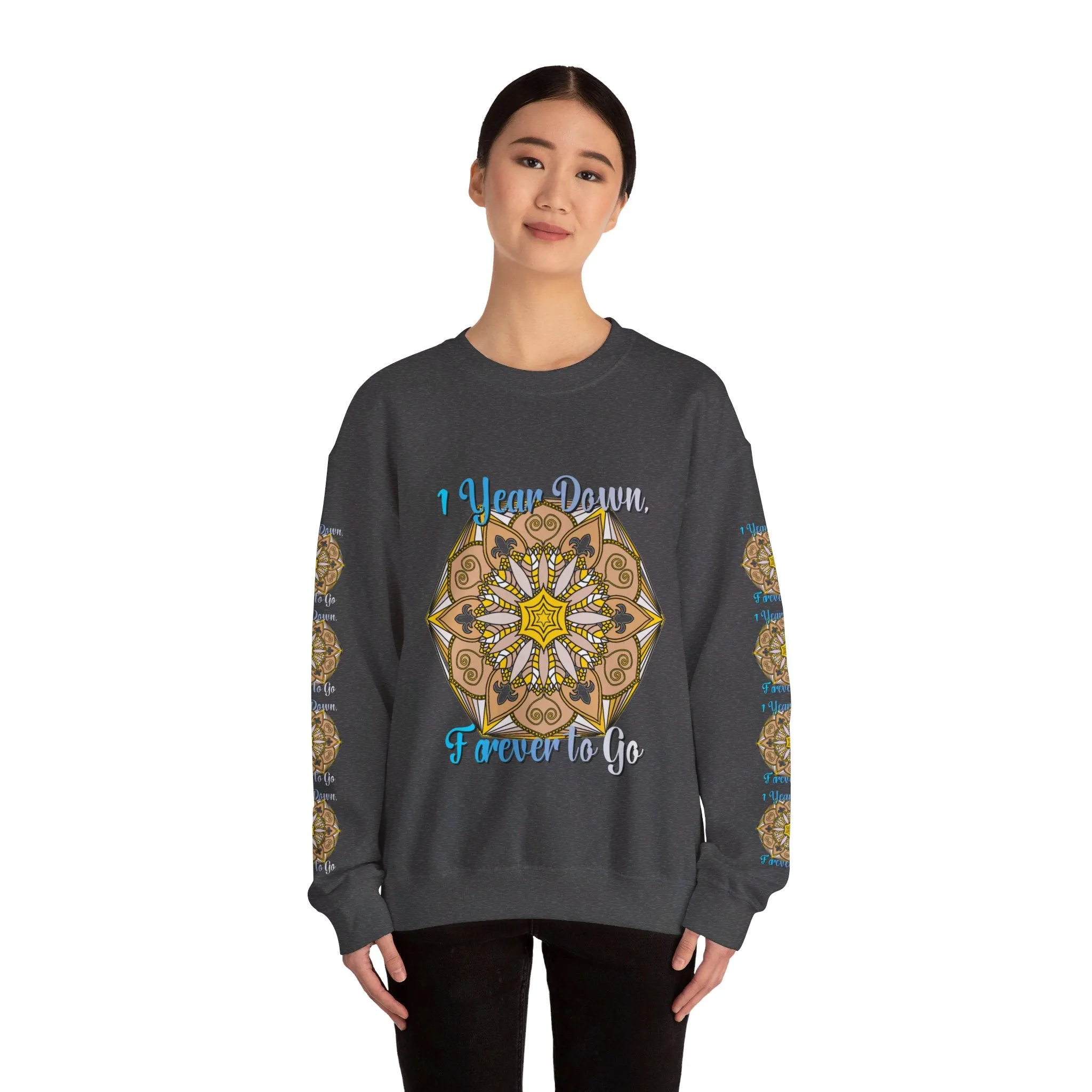 1st Year Wedding Anniversary Mandala Unisex Sweatshirt