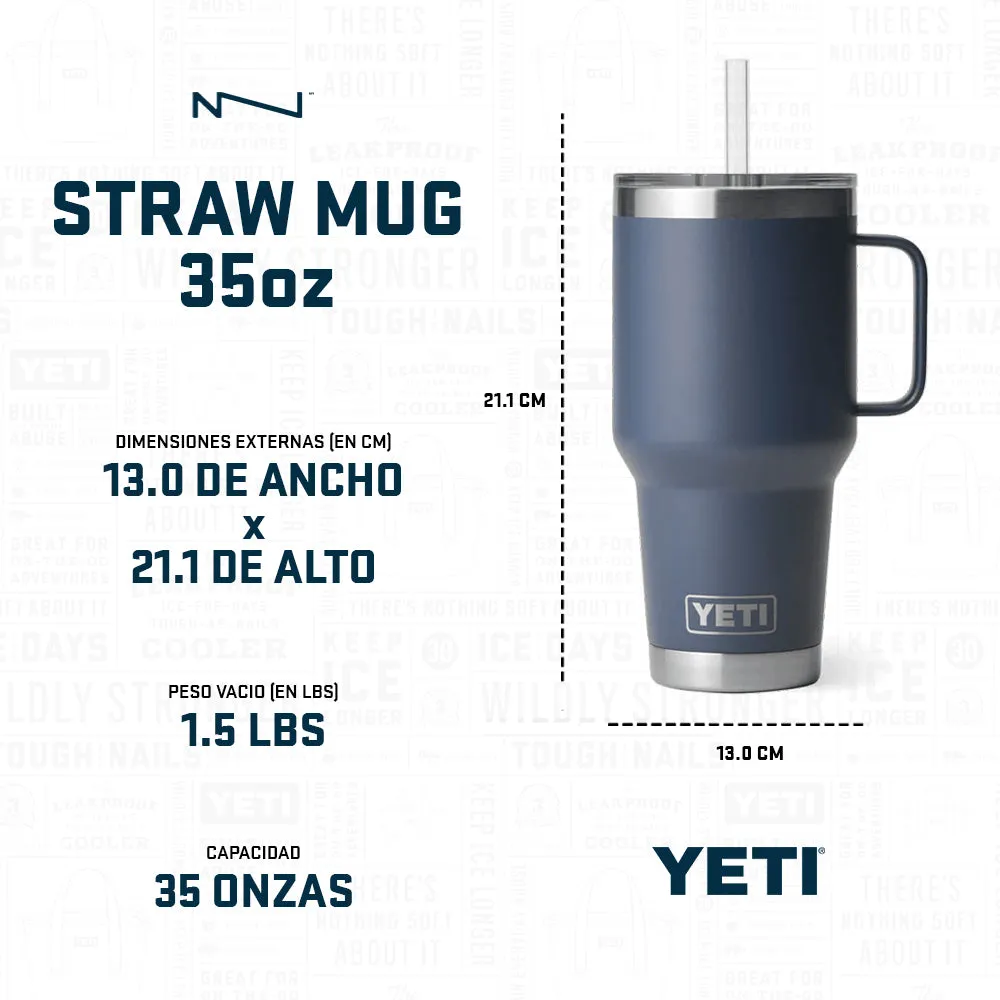 21071501820 TERMO RAMBLER 35oz STRAW MUG KING CRAB ORANGE MARCA YETI