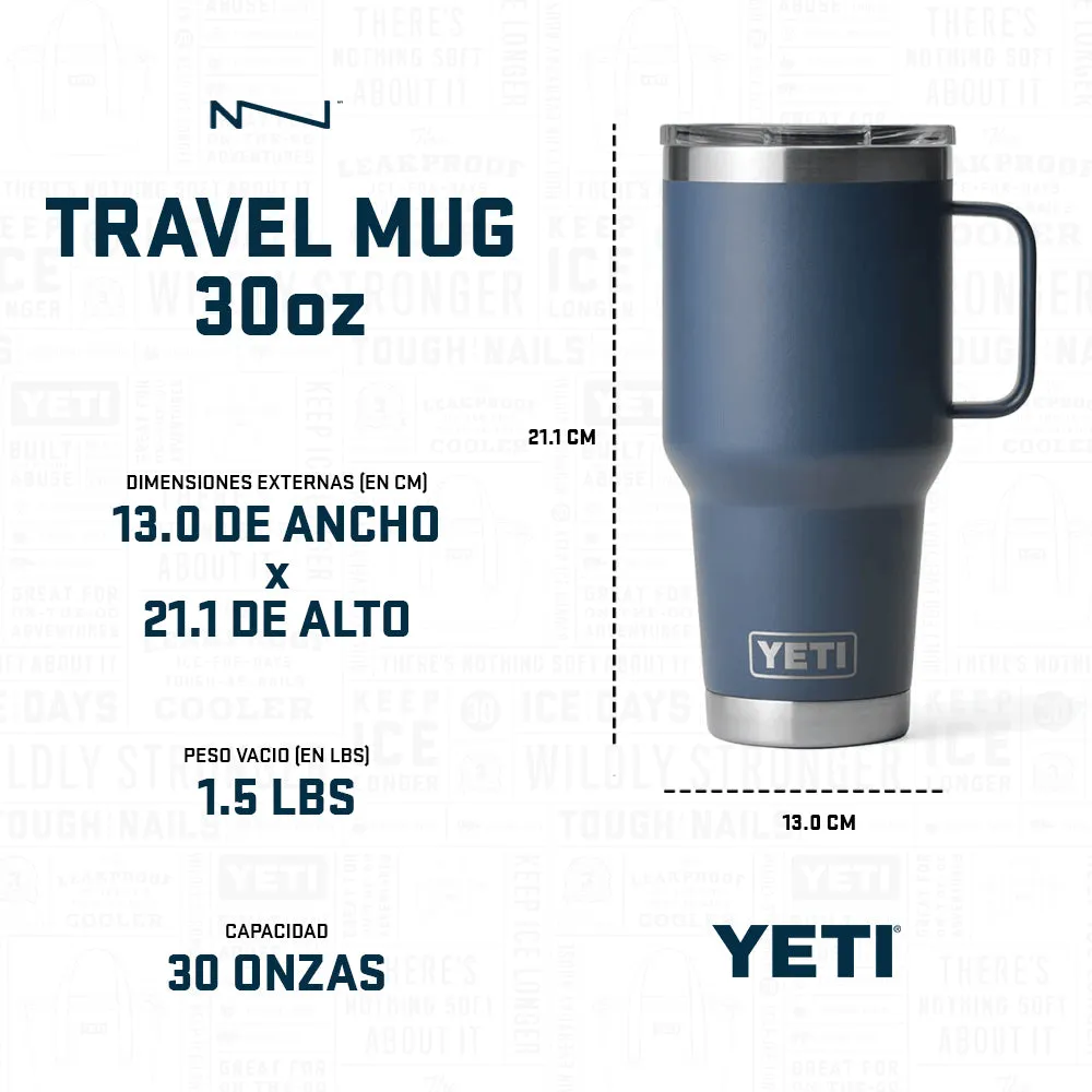 21071502572 TAZA RAMBLER 30oz TRAVEL MUG CON TAPA STRONGHOLD AGAVE TEAL MARCA YETI