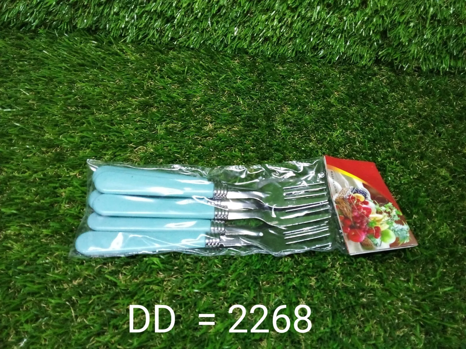 2268 Stainless Steel Forks with Comfortable Grip Dining Fork Set of 6 Pcs