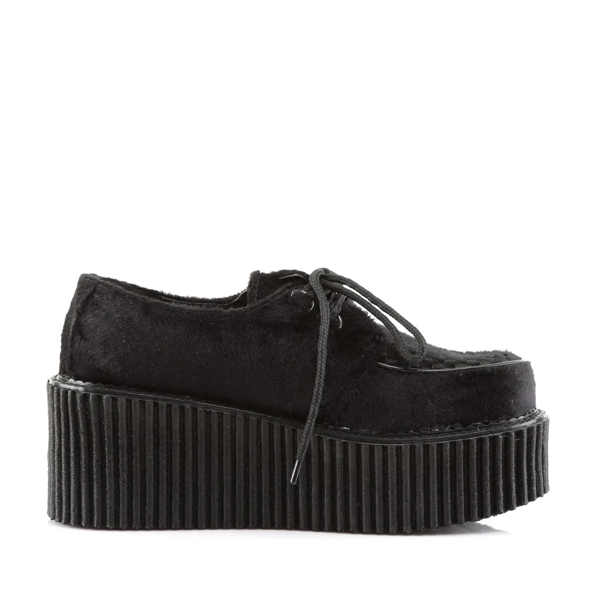 3 Inch Platform CREEPER-202 Black Fur