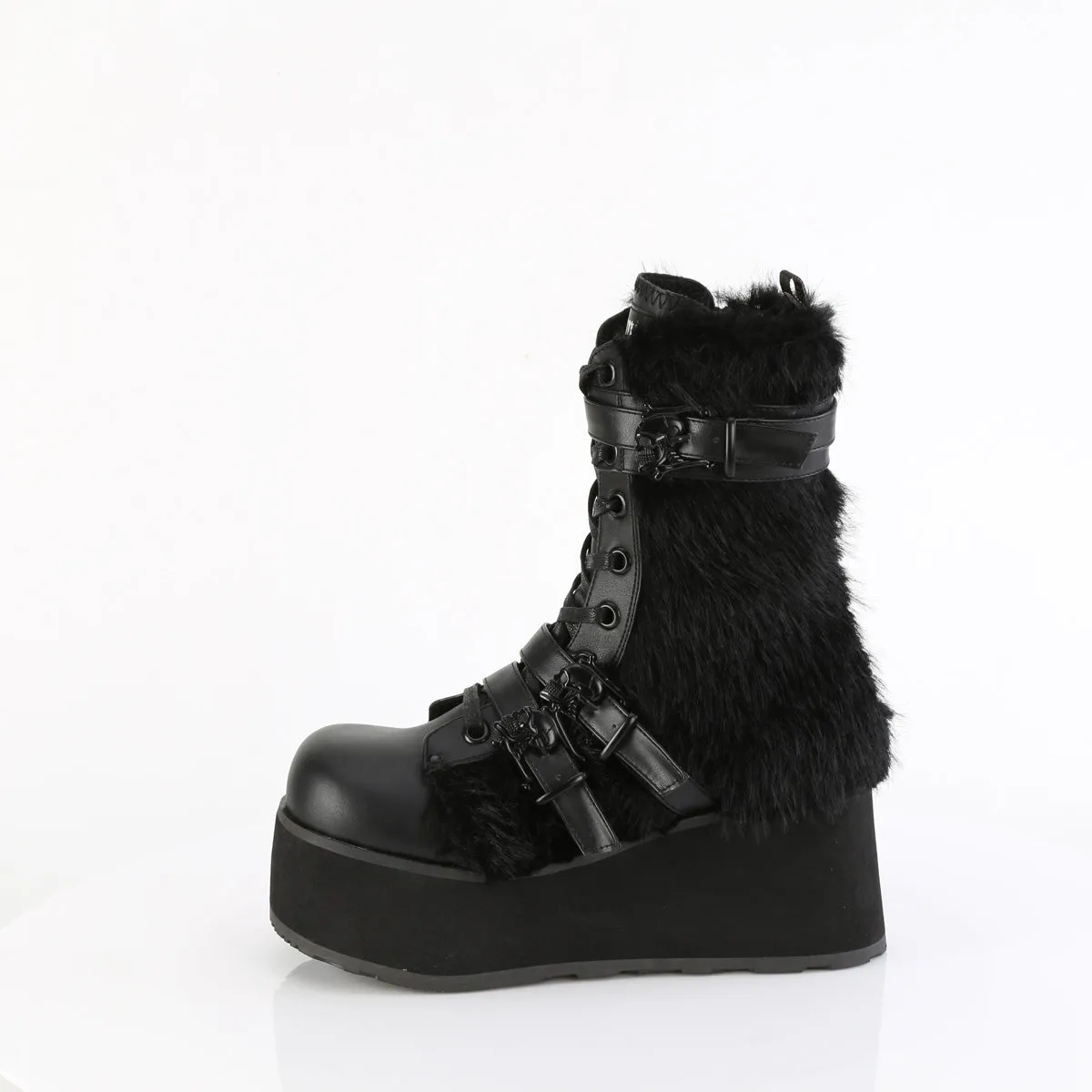 3 Inch Platform TRASHVILLE-218 Black Pu