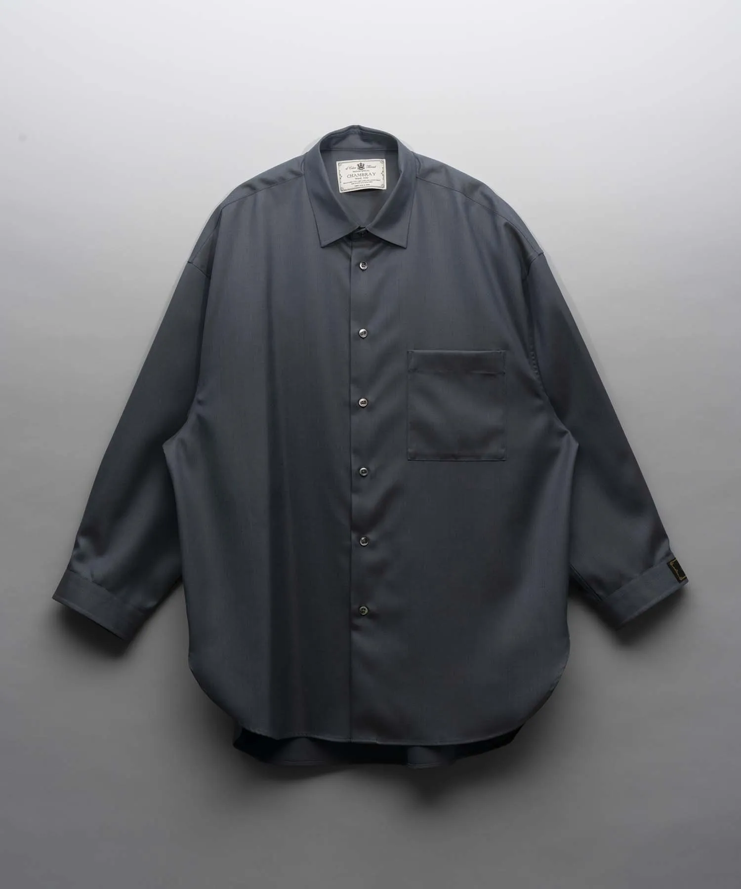 4 Colors Chambray Washable Wool Prime-Over Shirt Coat