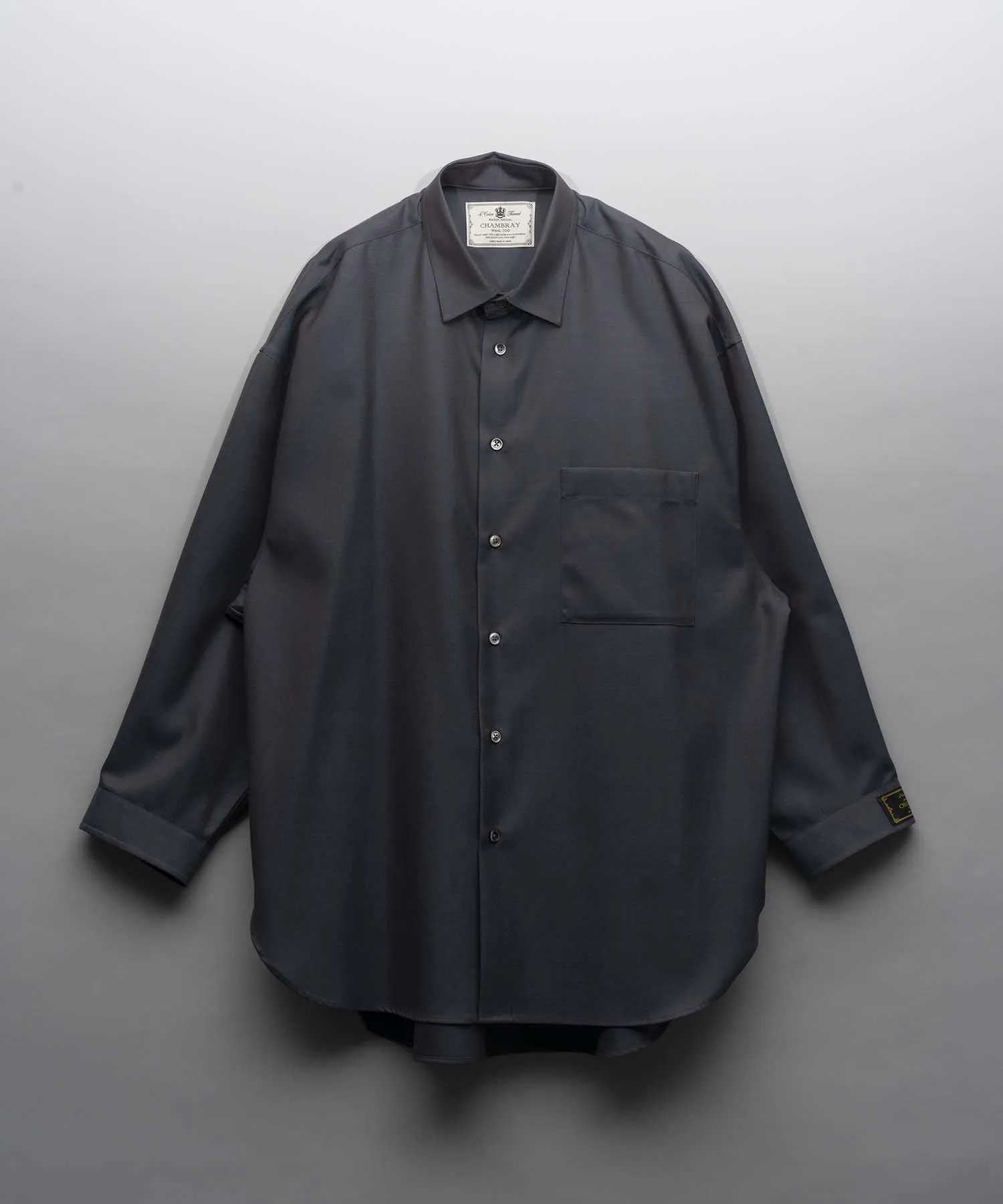 4 Colors Chambray Washable Wool Prime-Over Shirt Coat