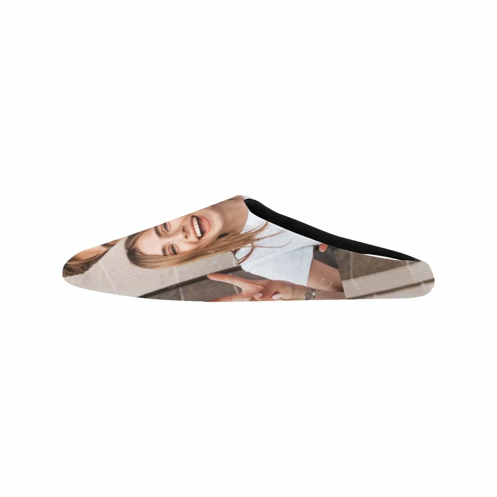 7 AM Custom Couple Photo&Name All Over Print Personalized Non-Slip Cotton Slippers For Couple Girlfriend Boyfriend