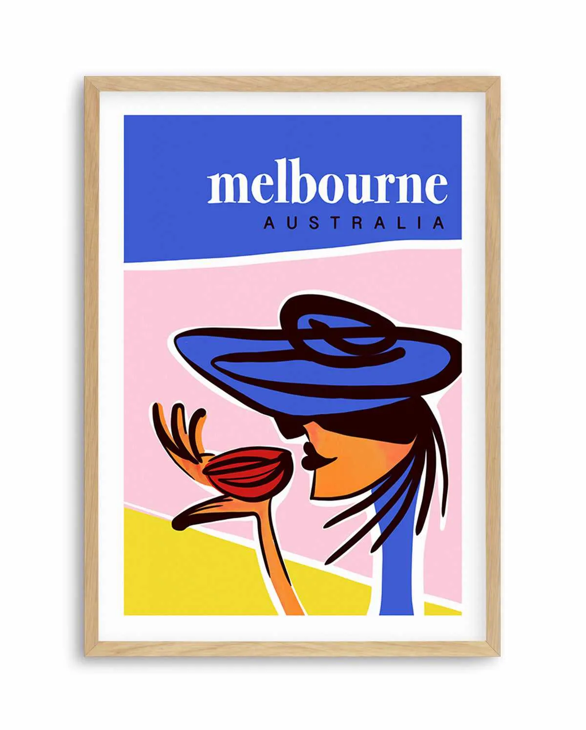 A Coffee in Melbourne Blush Art Print