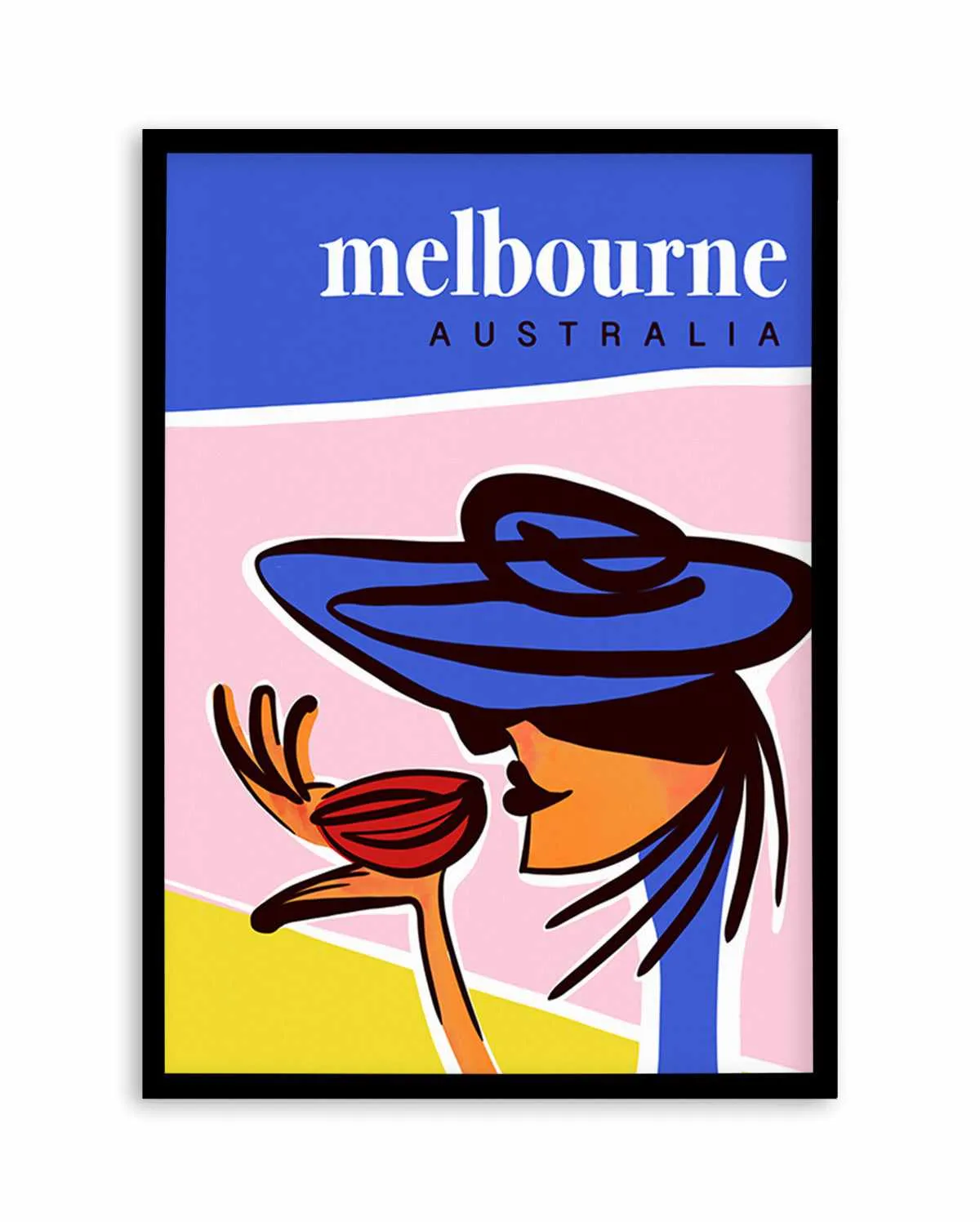 A Coffee in Melbourne Blush Art Print