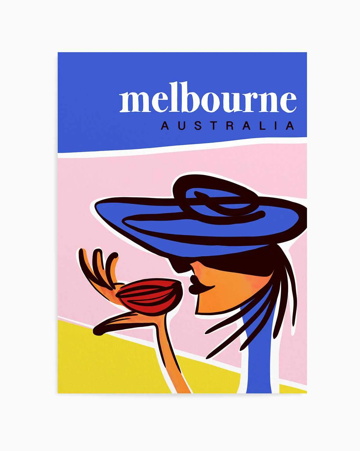 A Coffee in Melbourne Blush Art Print