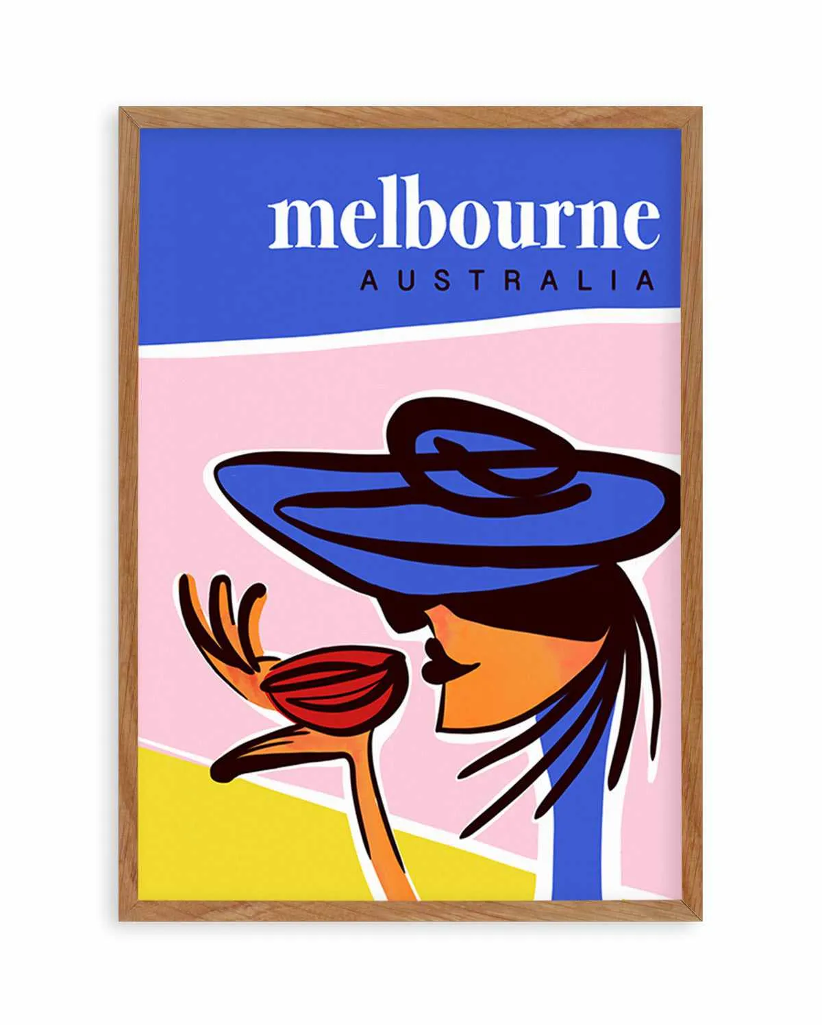 A Coffee in Melbourne Blush Art Print