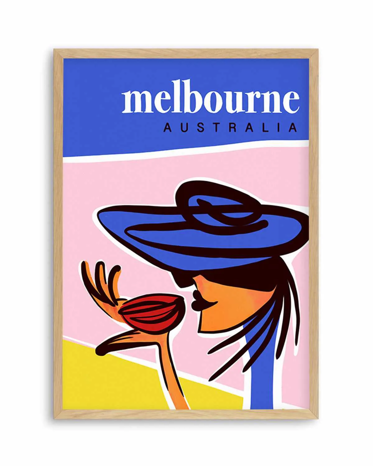 A Coffee in Melbourne Blush Art Print