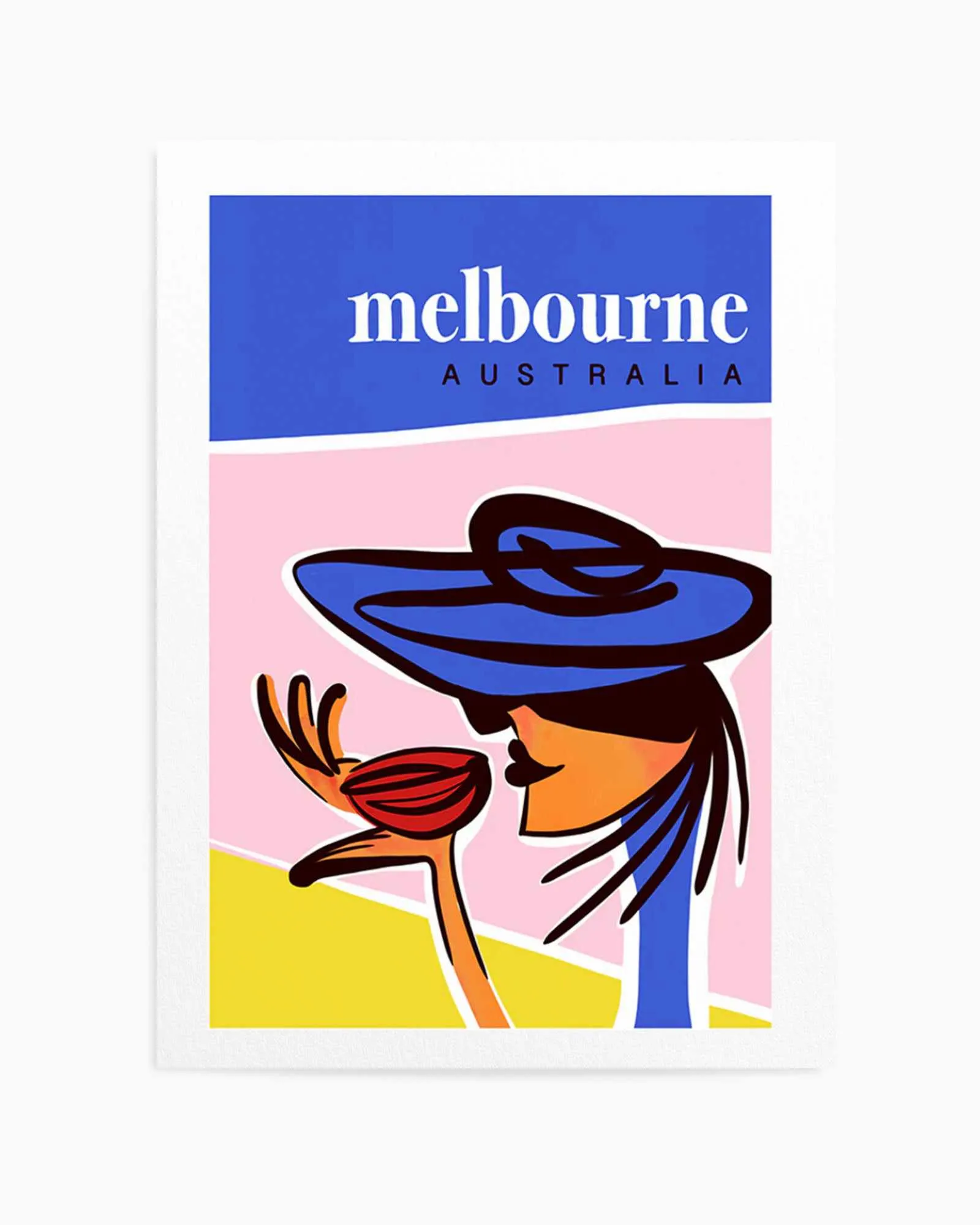 A Coffee in Melbourne Blush Art Print