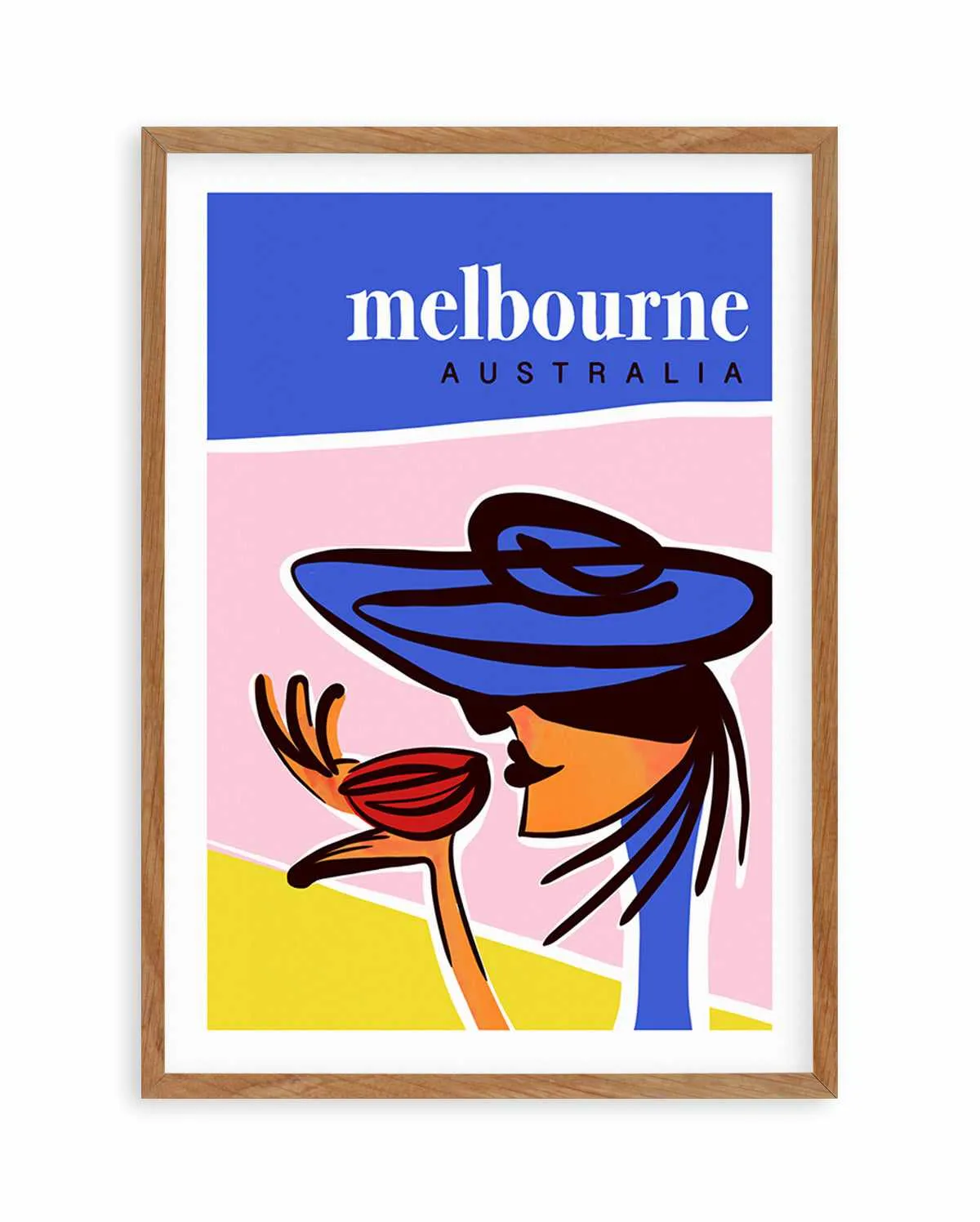 A Coffee in Melbourne Blush Art Print