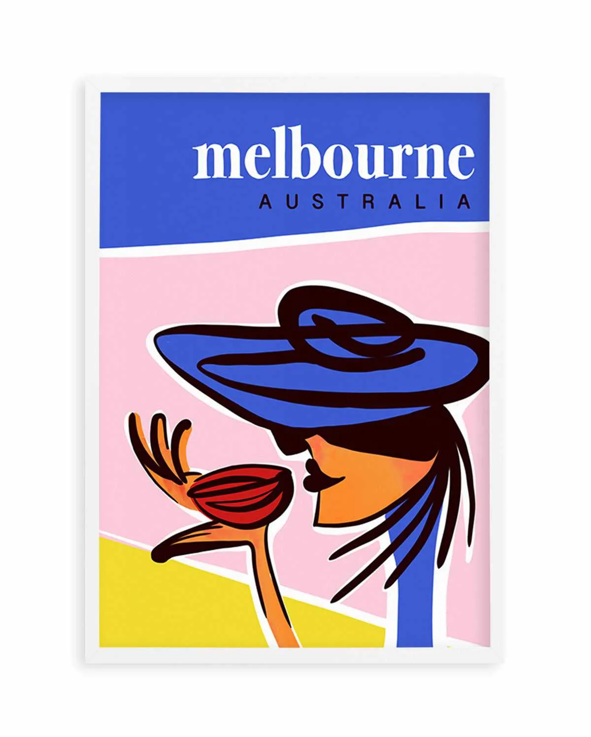 A Coffee in Melbourne Blush Art Print