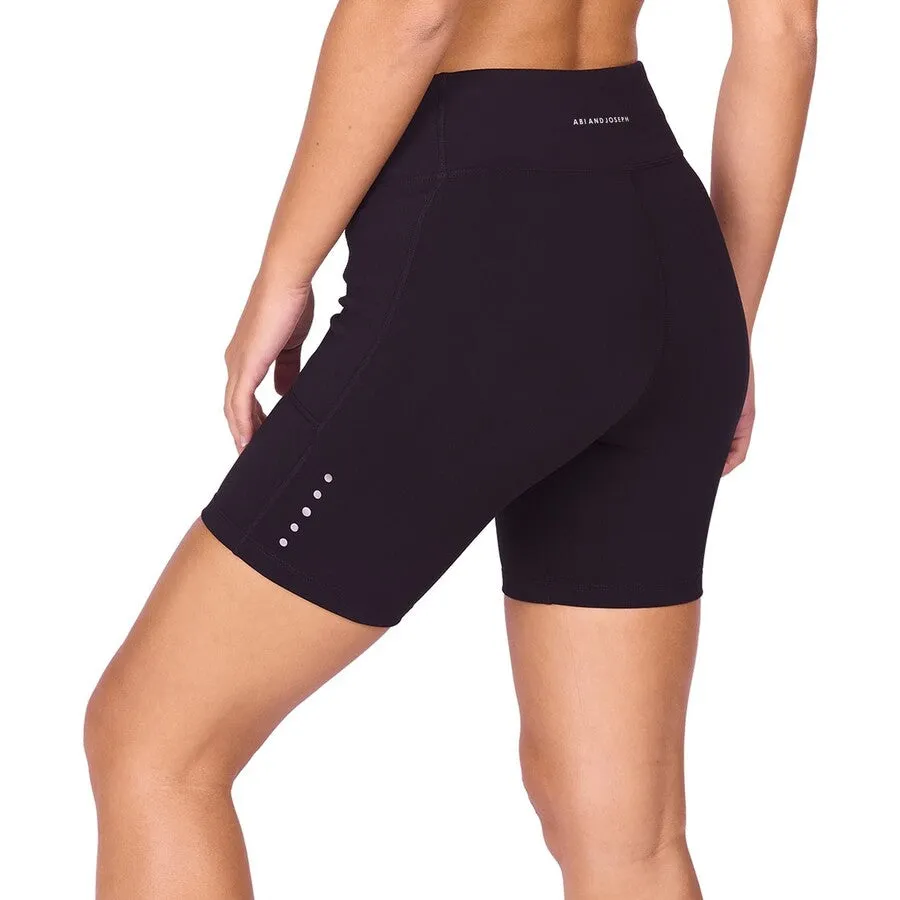 abi and joseph Endurance Dual Pocket Mid-Thigh Tight | V2 | Black