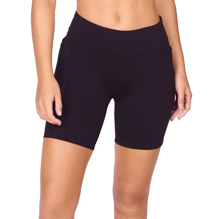 abi and joseph Endurance Dual Pocket Mid-Thigh Tight | V2 | Black