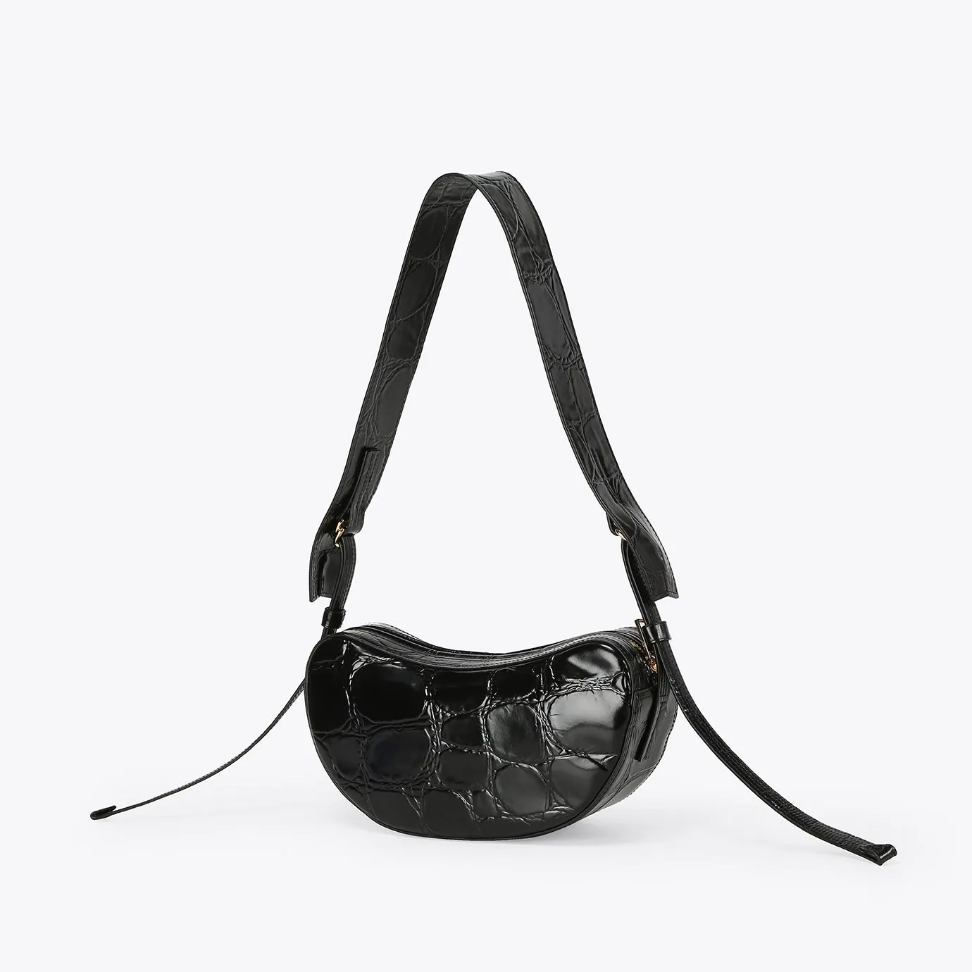 ACAJU CASHEW Petit Sac à Bandoulière - Noir Embossé