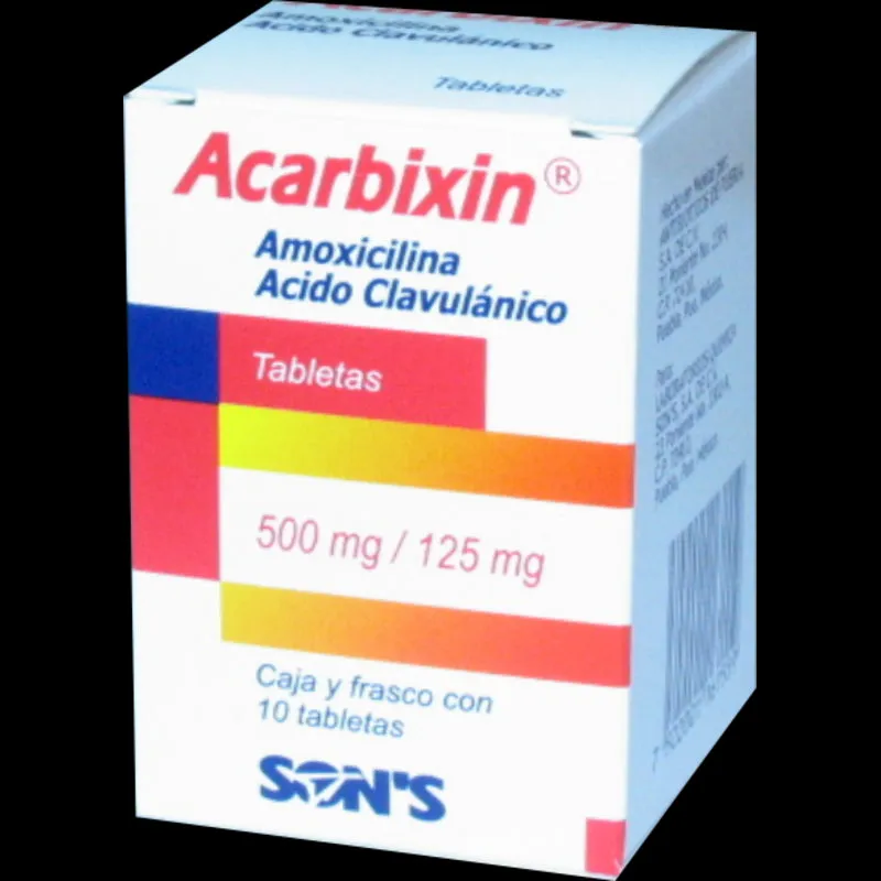 ACARBIXIN TAB 500/125 MG CAJA CFCO C10