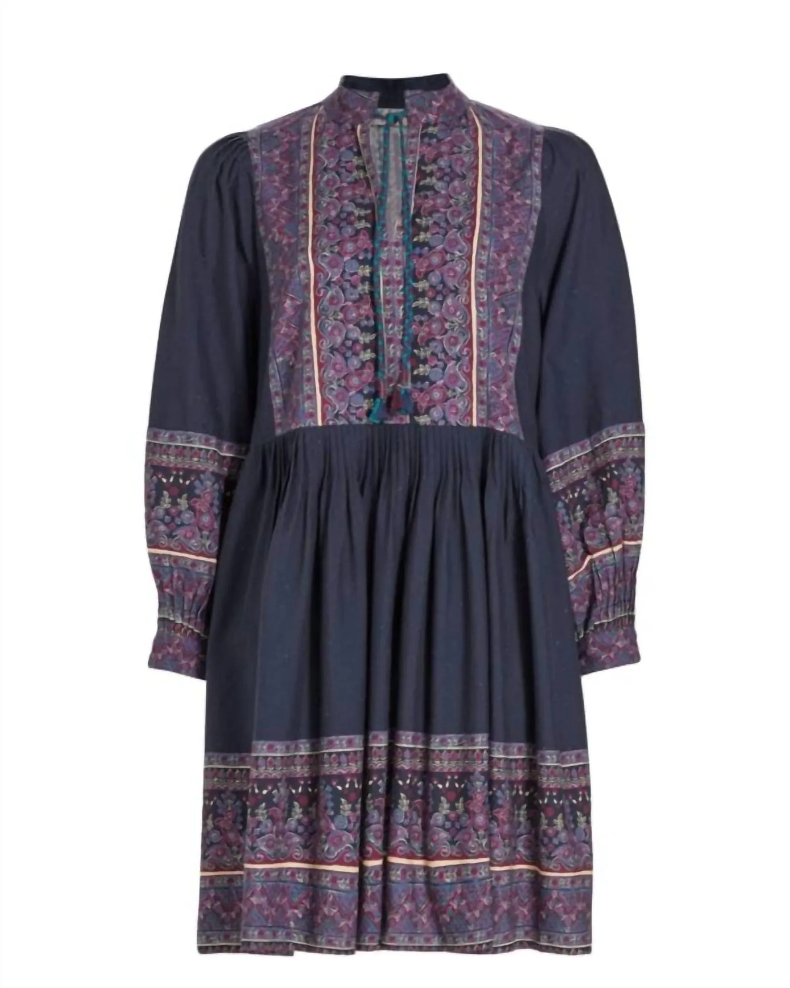 Adella Printed Tunic Dress In Iris | Iris