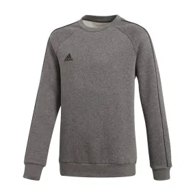 adidas Core 18 Sweat Top - Youth - Dark Grey Heather/Black