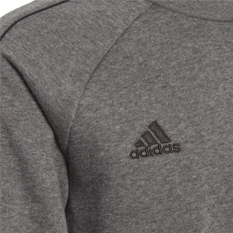 adidas Core 18 Sweat Top - Youth - Dark Grey Heather/Black