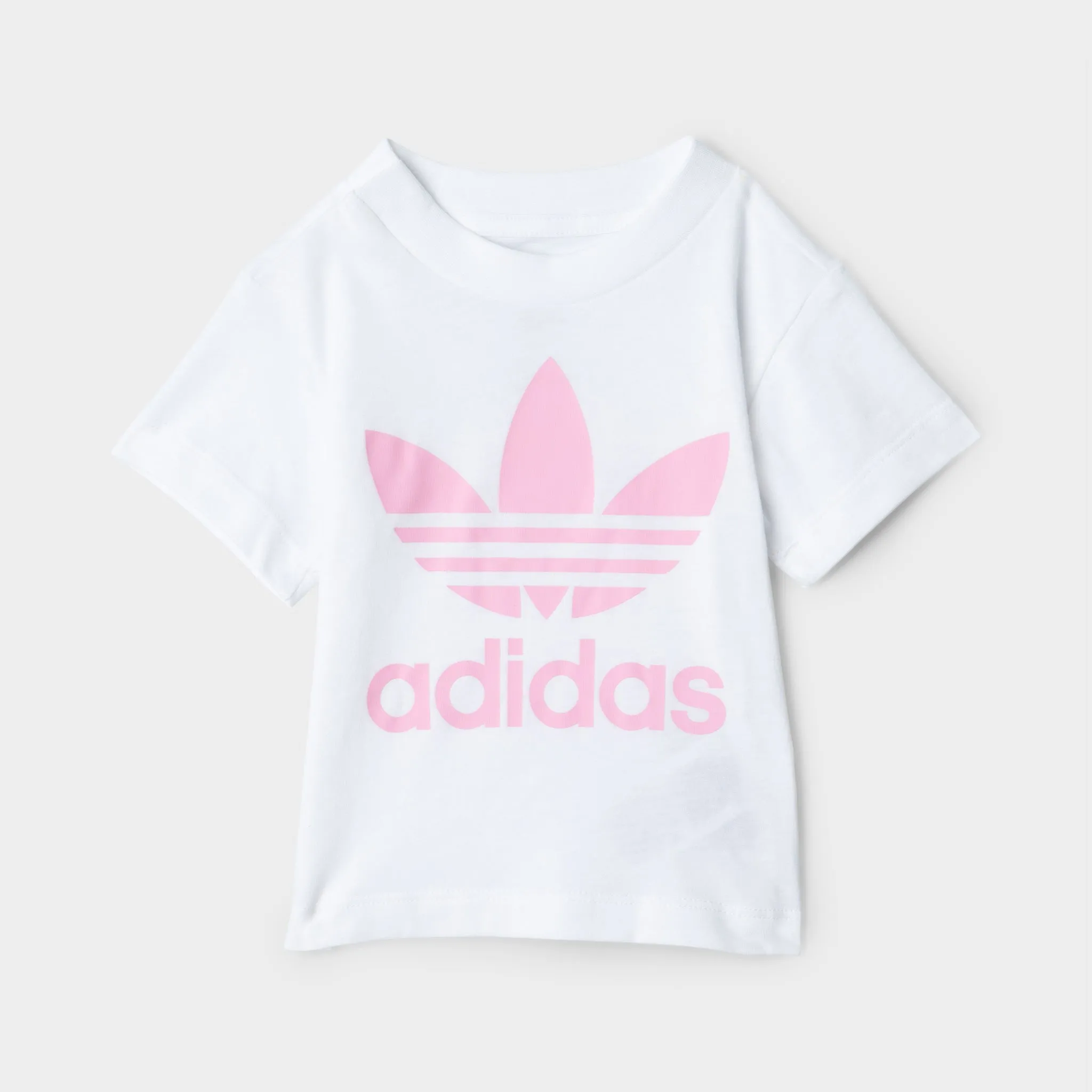 adidas Originals Infants’ Trefoil Shorts and T-shirt Set White / True Pink