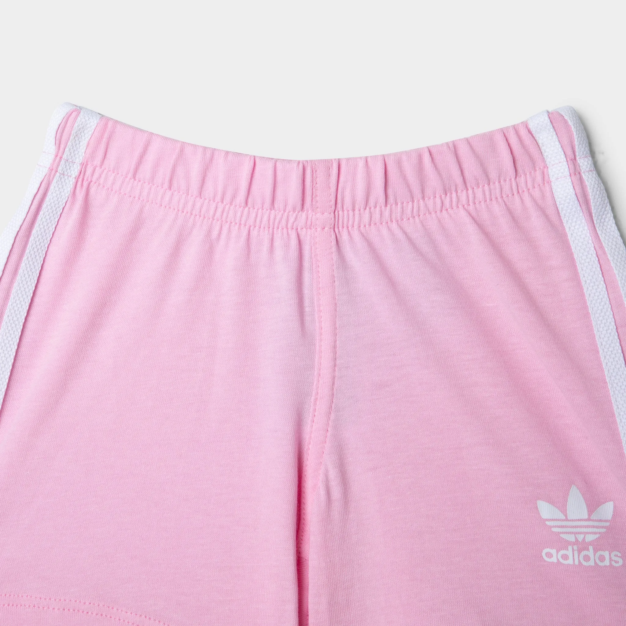 adidas Originals Infants’ Trefoil Shorts and T-shirt Set White / True Pink