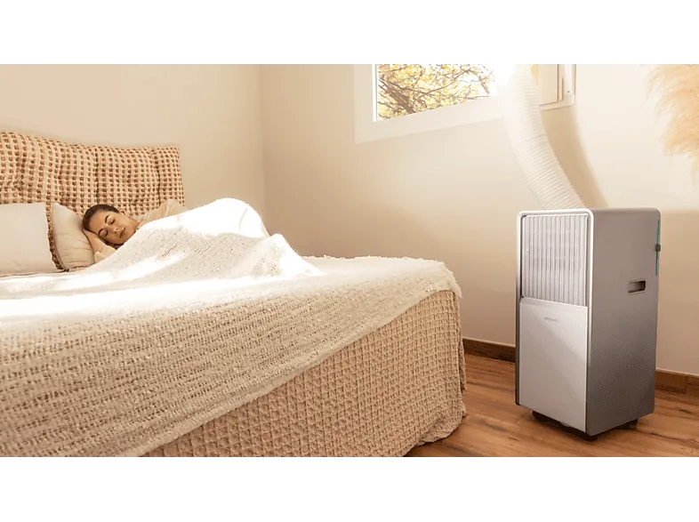 Aire acondicionado portátil - Cecotec ForceClima 12650 Style Heating, 3000 fg/h, 28 m², 5 modos, Deshumidificador, Bomba de calor, Mando, White