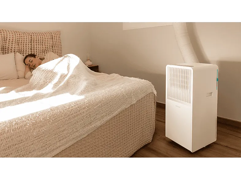 Aire acondicionado portátil - Cecotec ForceClima 12650 Style Heating, 3000 fg/h, 28 m², 5 modos, Deshumidificador, Bomba de calor, Mando, White