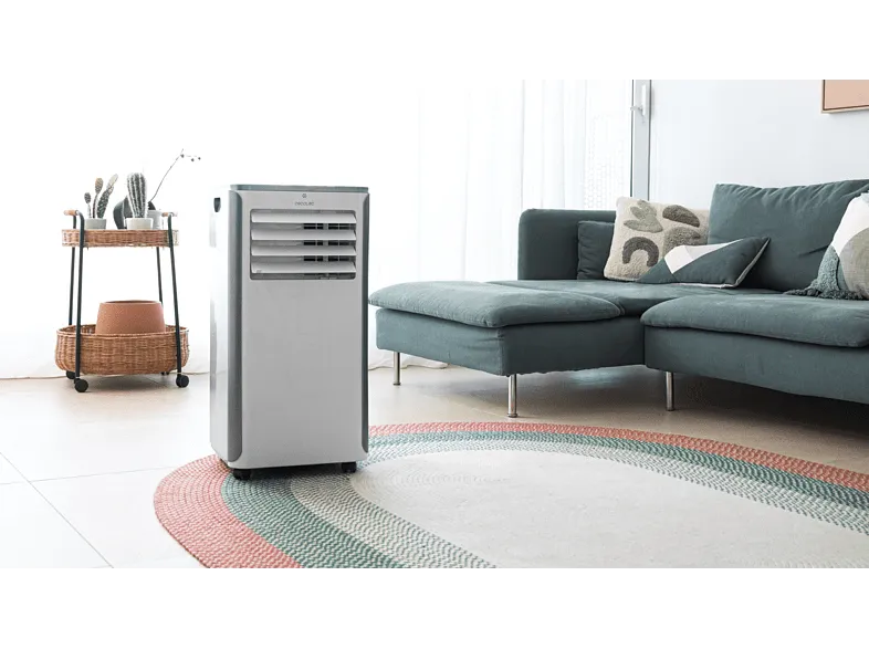 Aire acondicionado portátil - Cecotec ForceClima 9400 Soundless Heating, 1010 W, 2268 fg/h, Bomba de calor, 5 modos, 2 velocidades, Blanco