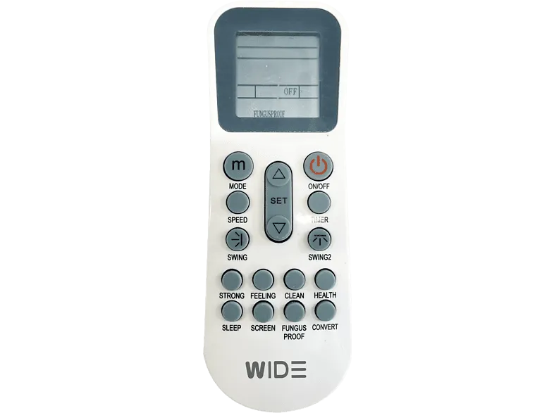 Aire acondicionado - Wide WDS12IUL4-R32, 12000 Btu/h, Función Inverter, 1 x 1, Blanco