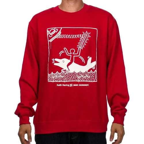 Alien Workshop UFO Dolphin Men's Sweatshirt - Red Heather