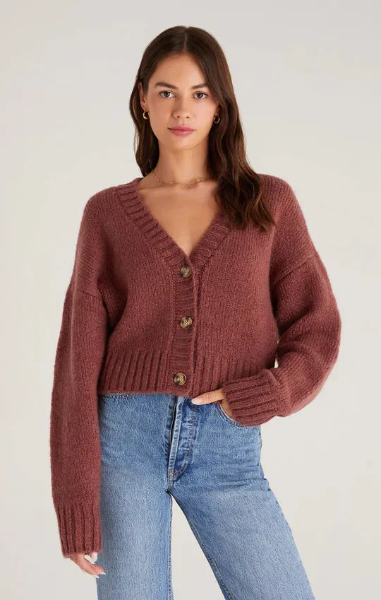 Allegra Cardigan | Sand, Mulberry