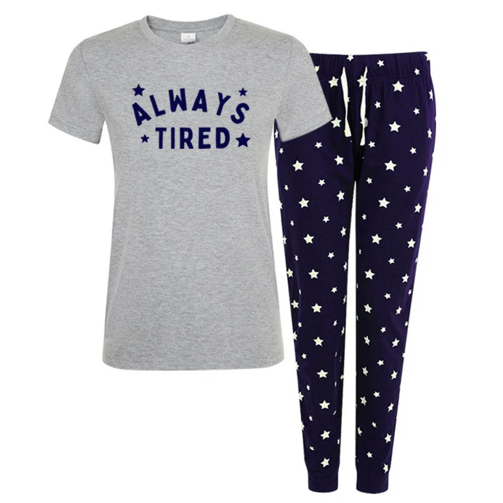 Always Tired Womens Star Pyjamas