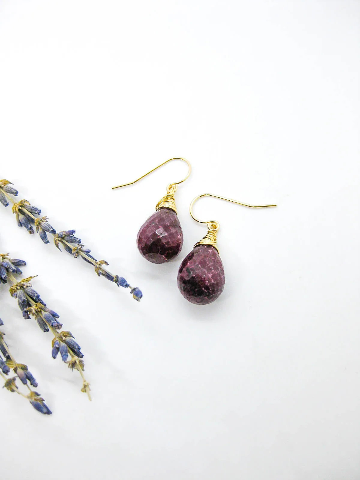 Amar: Ruby Earrings - e740