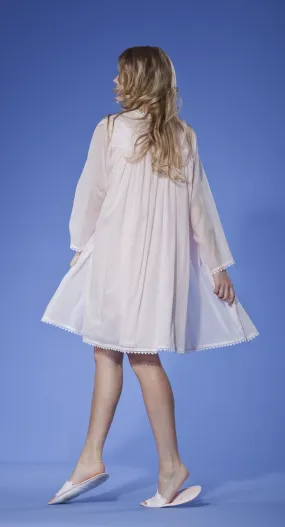 Amara Lace Trim Short Robe (In stock, 3 day delivery)