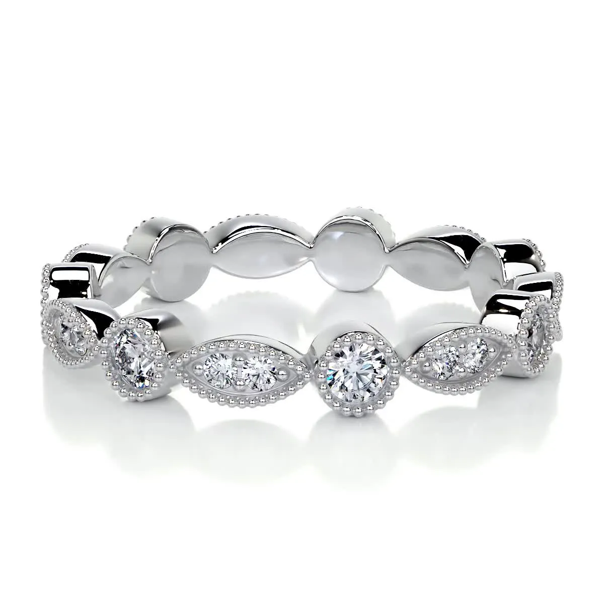 Amelia Eternity Wedding Ring   (0.5 Carat) -18K White Gold (RTS)