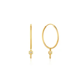 Ania Haie Gold Key Hoop Earrings