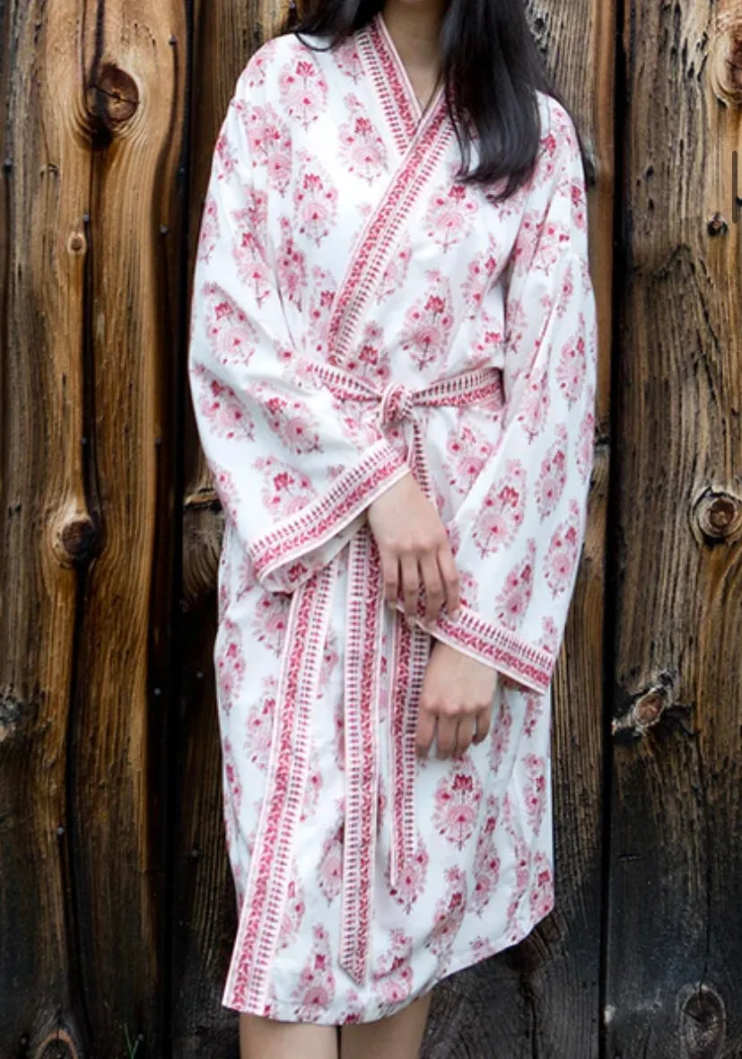 ANOKHI~ Short midi kimono robe