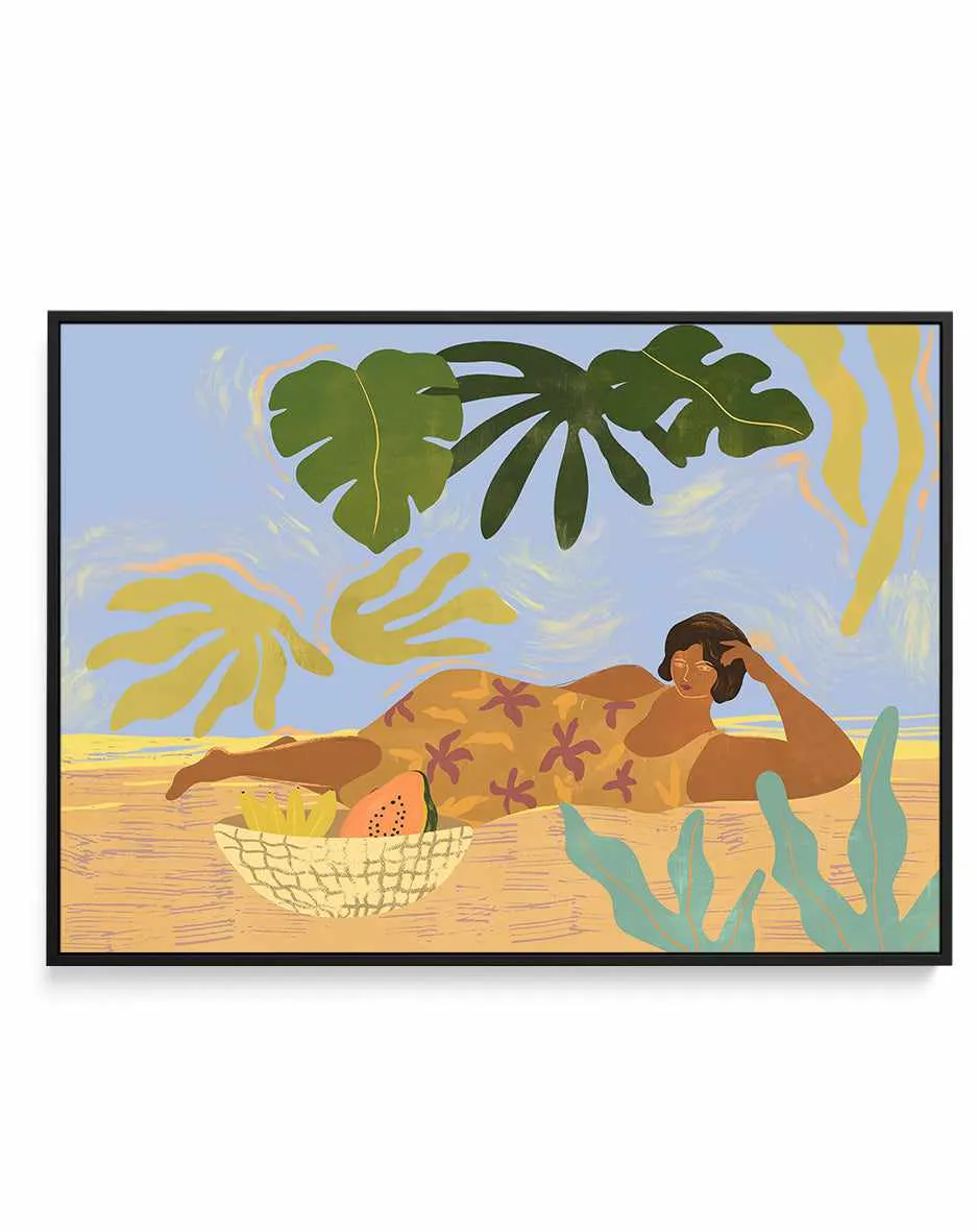 Another Lazy Day by Arty Guava | Framed Canvas Art Print